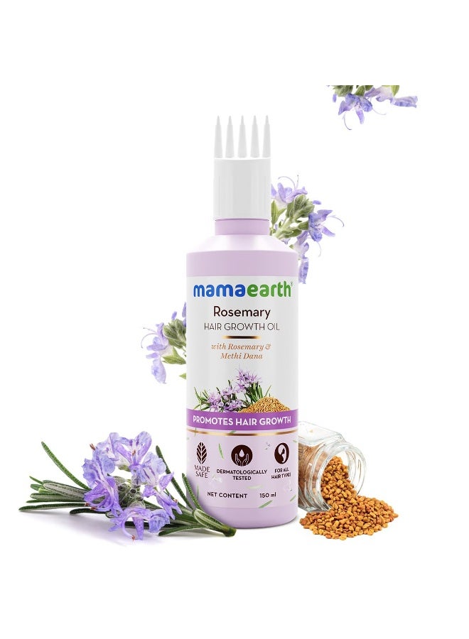 Mamaearth Rosemary Hair Growth Oil with Rosemary & Methi Dana for Promoting Hair Growth - 150 ml | Controls Hair Fall | Strengthens Hair - Image 2